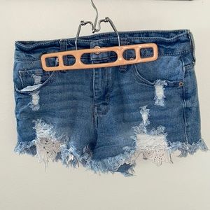 Mossimo Supply Co. distressed jeans high rise short